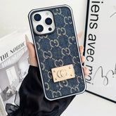 Deep Blue GG Denim Luxury Phone Case for iPhone 16 Pro Max LX102