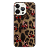 Cherry Cheetah Print Phone Case - Stylish Pink Star Leopard Design, Durable Animal Texture Protective Cover for iPhone Samsung Google LP29 - yTagCase