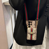 Beige GG Pattern Crossbody Wallet Phone Case for Samsung | LX032 - yTagCase