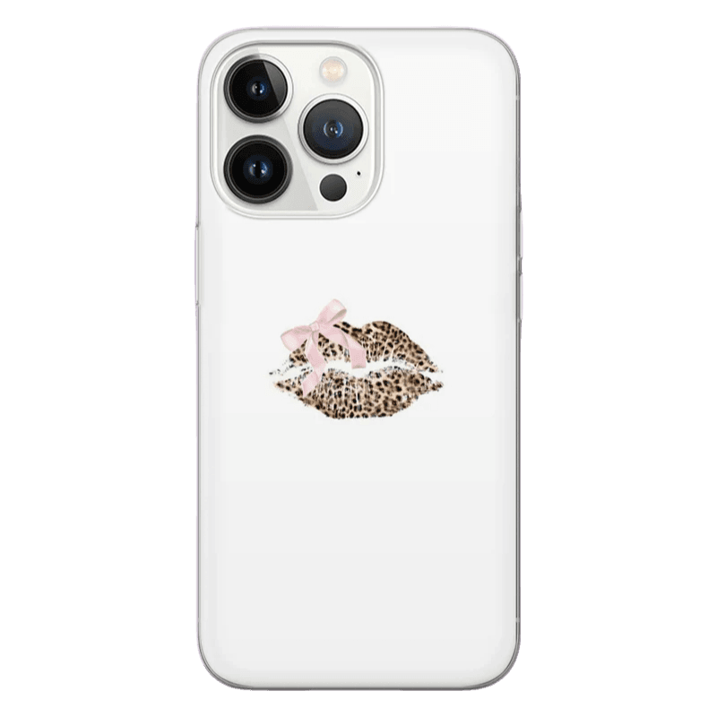 Kiss Print Cheetah Phone Case - Wild Animal Leopard Print Protective Cover for iPhone 14 Plus/Samsung S24 Ultra LP31 - yTagCase