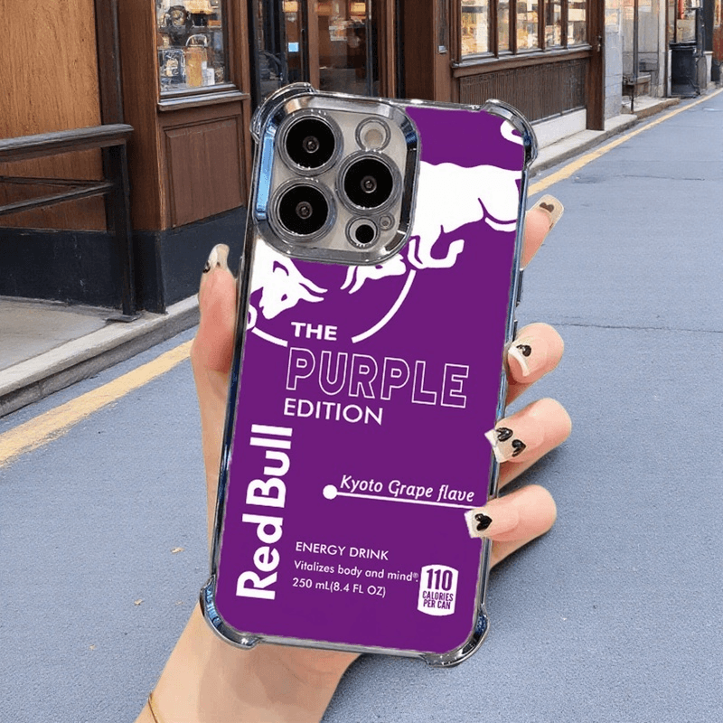 Purple Red Bull Phone Case Durable Shockproof Protective Cover for iPhone Samsung Google RB16 - yTagCase