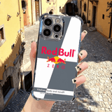Gray White Red Bull Phone Case Military Grade Shockproof with Card Holder for iPhone Samsung Google RB23 - yTagCase