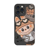 Premium Black Labubu Peeking Phone Case - Trendy Shockproof LB010 - yTagCase