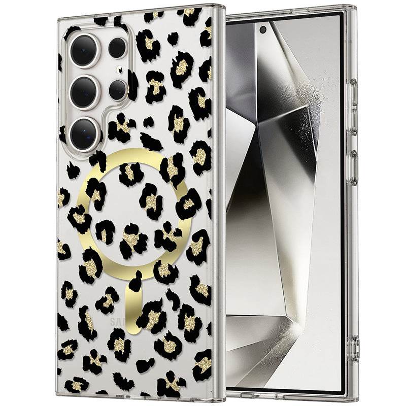 Magnetic Cheetah Print Phone Case for Samsung Galaxy S24 - Stylish & Protective LP06 - yTagCase