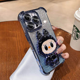 Sky Blue Labubu Mirror Stand Phone Case with Lens Protector & Full Protection Bumper - LB004 - yTagCase