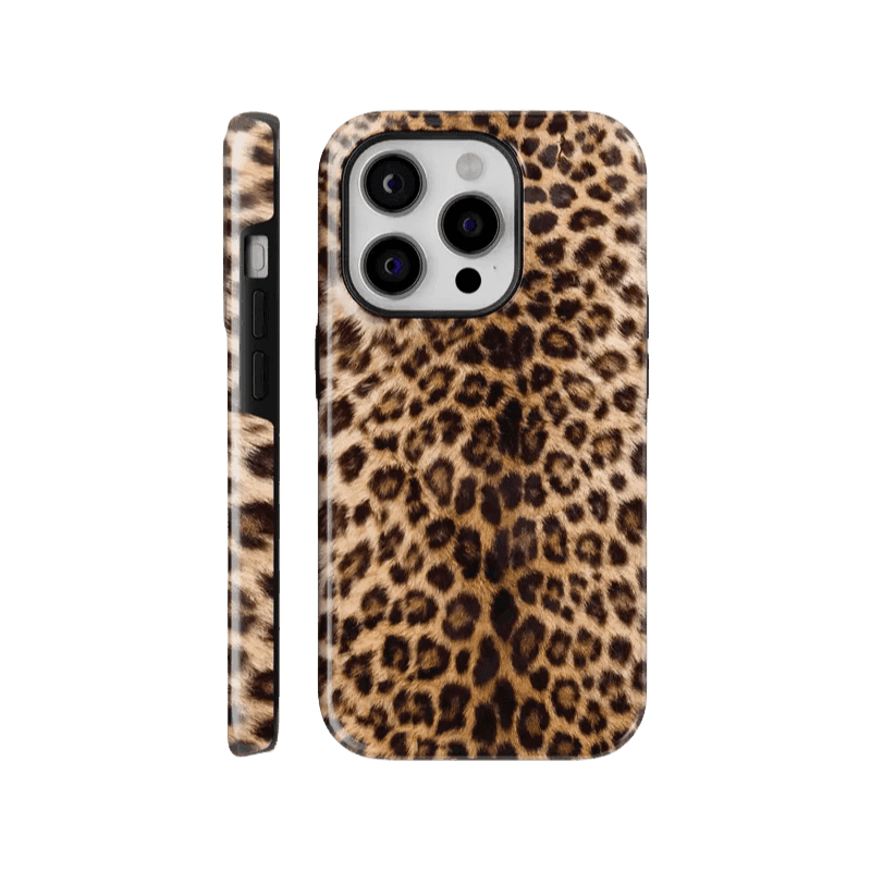 Brown Cheetah Print Phone Case - Wild Animal Texture Durable Protective Cover for iPhone 14 Plus Samsung S24 Ultra LP27 - yTagCase