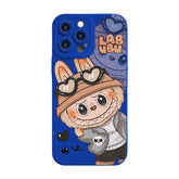 Klein Blue Labubu Peeking Phone Case LB018 - Trendy Protective Cute - yTagCase