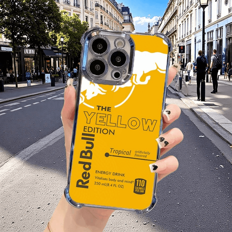 Energy Yellow Red Bull Phone Case Durable Shockproof Protective Cover for iPhone Samsung Google RB10 - yTagCase