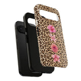 Pink Floral Cheetah Print Phone Case - Fashionable Tiger Lily Design for iPhone 14 Plus & Samsung S24 Ultra LP34 - yTagCase
