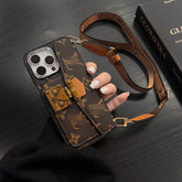 Brown LV Element Crossbody Wallet Phone Case for iPhone | LX026 - yTagCase