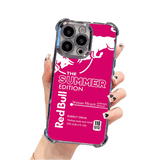 Red Bull Phone Case Rose Red - Military Grade Shockproof Protective Cover with Cheetah Print for iPhone 14 Plus/Samsung S24/Google Pixel RB20 - yTagCase