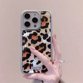 Trendy Cheetah Print iPhone Case - Shockproof Full-Body Protection with Metal Frame for iPhone 14/15 Pro Max LP20 - yTagCase