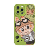 Wasabi Green Labubu Peeking Phone Case - Trendy Protective LB013 - yTagCase