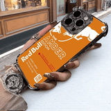 Orange Red Bull Phone Case Durable Shockproof Cheetah Print Protective Cover for iPhone 14 Plus Samsung Galaxy S24 Google Pixel RB18 - yTagCase