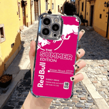Red Bull Phone Case Rose Red - Military Grade Shockproof Protective Cover with Cheetah Print for iPhone 14 Plus/Samsung S24/Google Pixel RB20 - yTagCase