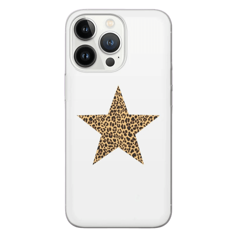 Cheetah Print Star Leopard Pattern Phone Case - Stylish Animal Texture Protective Cover for iPhone Samsung Google LP32 - yTagCase