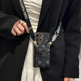 Black LV Element Crossbody Wallet Phone Case for Samsung | LX031 - yTagCase