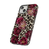 Floral Cheetah Print Phone Case - Trendy Animal Pattern Accessory for Fashion Girls, Compatible with iPhone Samsung Google LP33 - yTagCase