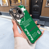 Green Red Bull Phone Case Durable Shockproof Cover with Airbag Corners for iPhone Samsung Google RB14 - yTagCase