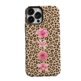 Pink Floral Cheetah Print Phone Case - Fashionable Tiger Lily Design for iPhone 14 Plus & Samsung S24 Ultra LP34 - yTagCase