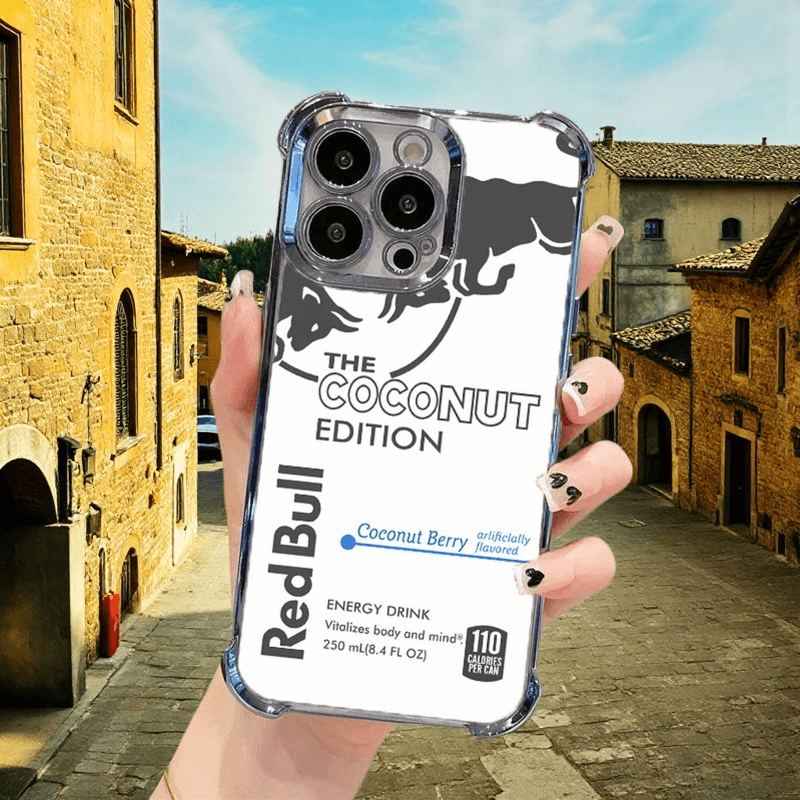 White Red Bull Phone Case Durable Shockproof Protective Cover for iPhone Samsung Google RB02 - yTagCase