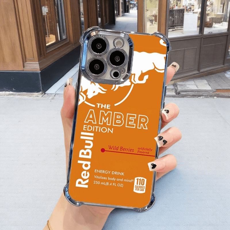 Orange Red Bull Phone Case Durable Shockproof Cheetah Print Protective Cover for iPhone 14 Plus Samsung Galaxy S24 Google Pixel RB18 - yTagCase