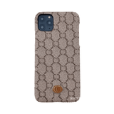Coffee GG Monogram Phone Case with Card Holder LX081 for iPhone 16 Pro Max - yTagCase