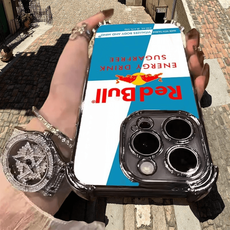 Glacier Charge Diagona Red Bull Phone Case - Military Grade Shockproof Cheetah Print Design for iPhone 14 Plus/Samsung S24 Ultra/Google Pixel RB19 - yTagCase