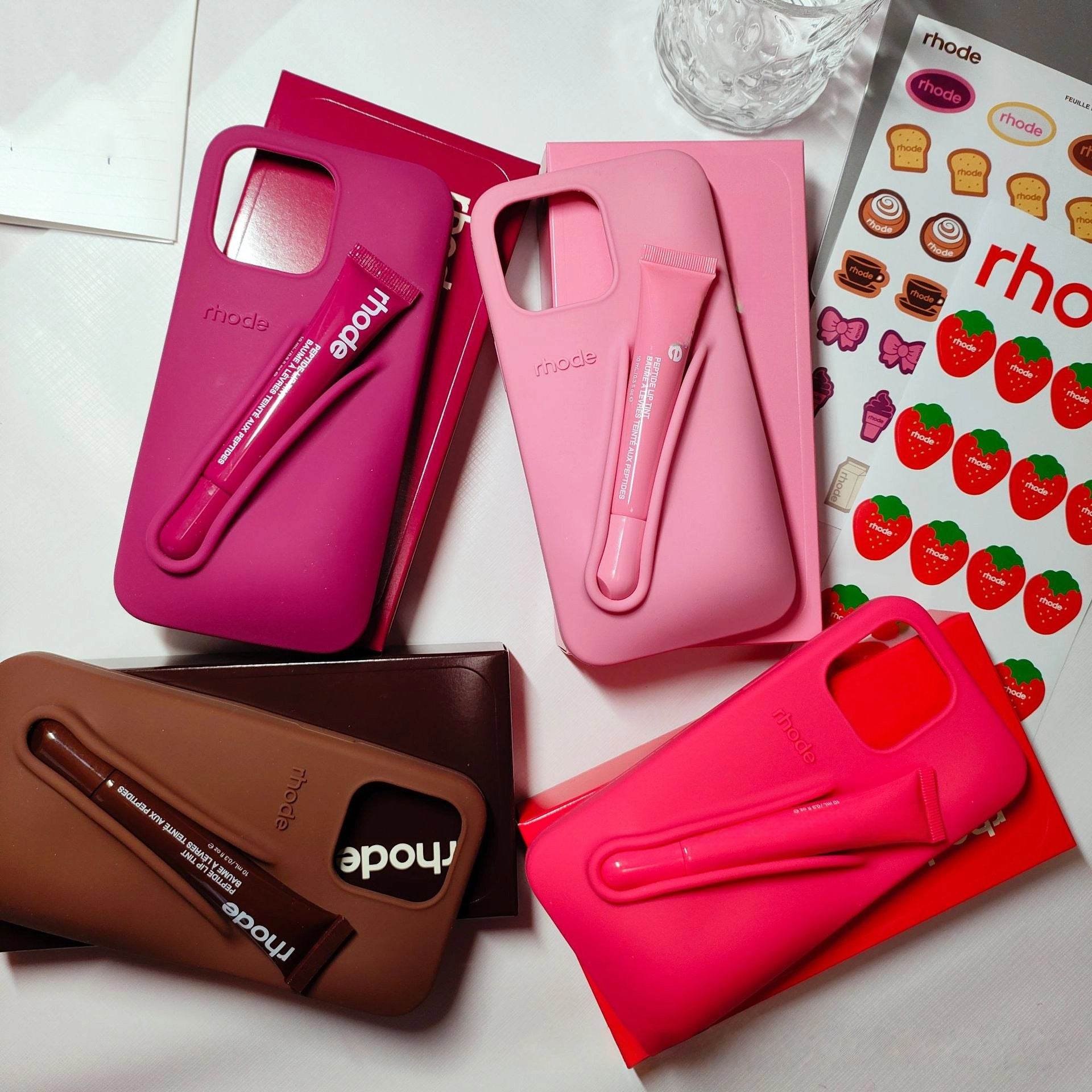 Shortcake Phone Case + Lipstick + Stickers 3-Piece Set Trendy Artistic MT008 - yTagCase