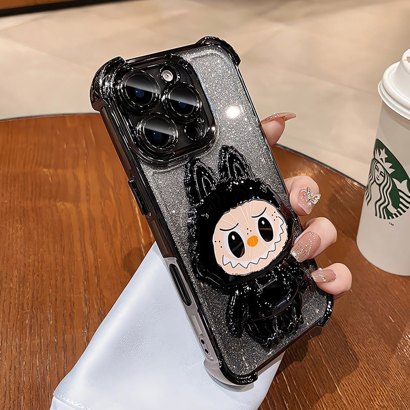 Cheetah print phone case with military-grade protection