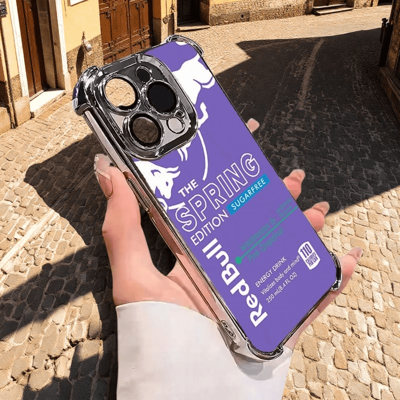 Purple Red Bull Phone Case Durable Shockproof Protective Cover for iPhone Samsung Google RB22 - yTagCase