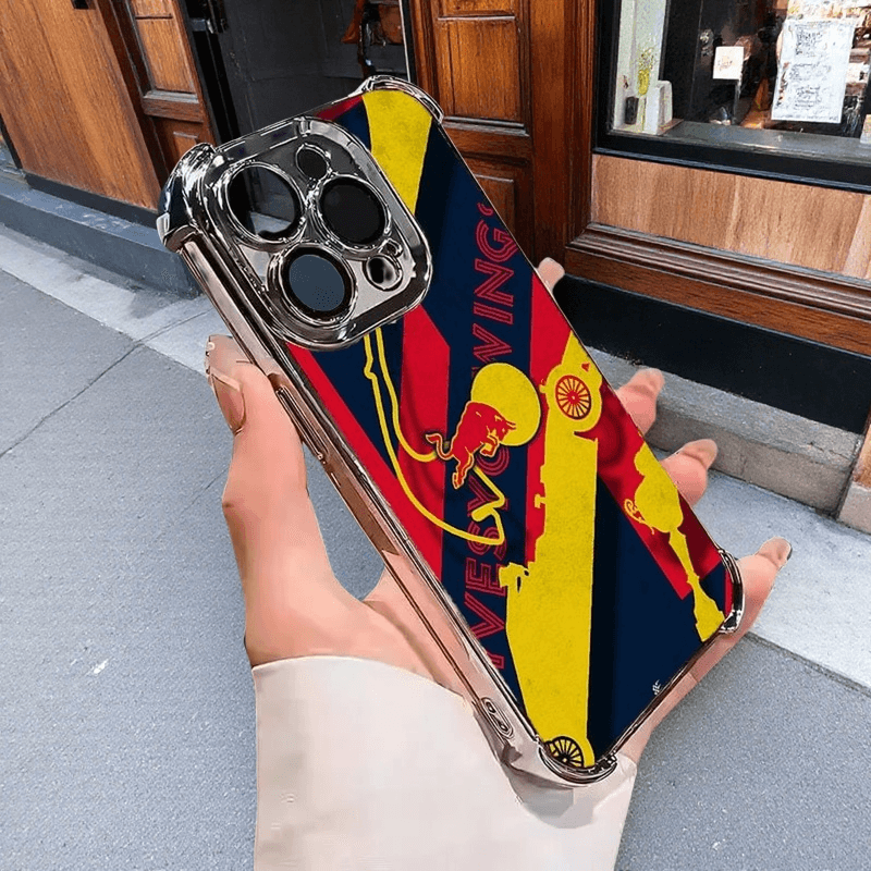 Speed Tri-Color Red Bull Phone Case Durable Shockproof Cheetah Print Design for iPhone Samsung Google RB15 - yTagCase