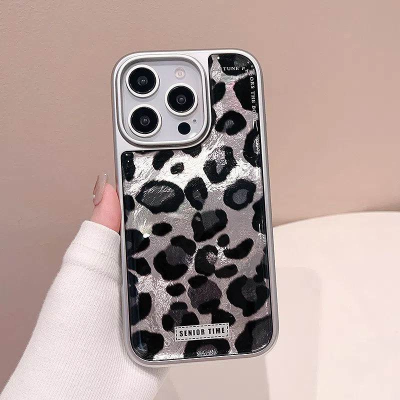 Cheetah Print iPhone Case with Metal Frame - Stylish Protective Cover for iPhone 14 Plus | LP19 - yTagCase