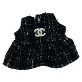 Black Labubu doll clothes with Gucci elements for 17cm Labubu dolls