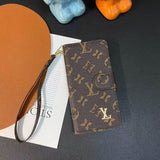 Brown LV Element Wallet Phone Case LX070 with Flip Cover for iPhone 16 Pro Max - yTagCase