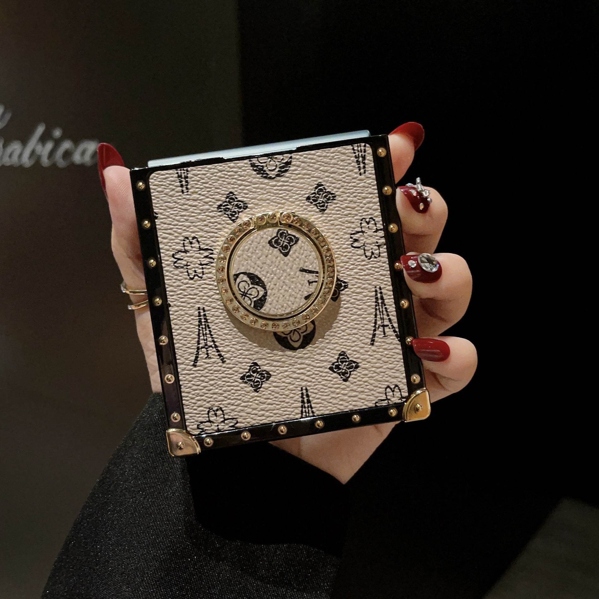 Beige LV-Inspired Trunk Series Phone Case for Samsung Z FLIP3/4/5/6 | LX013 - yTagCase