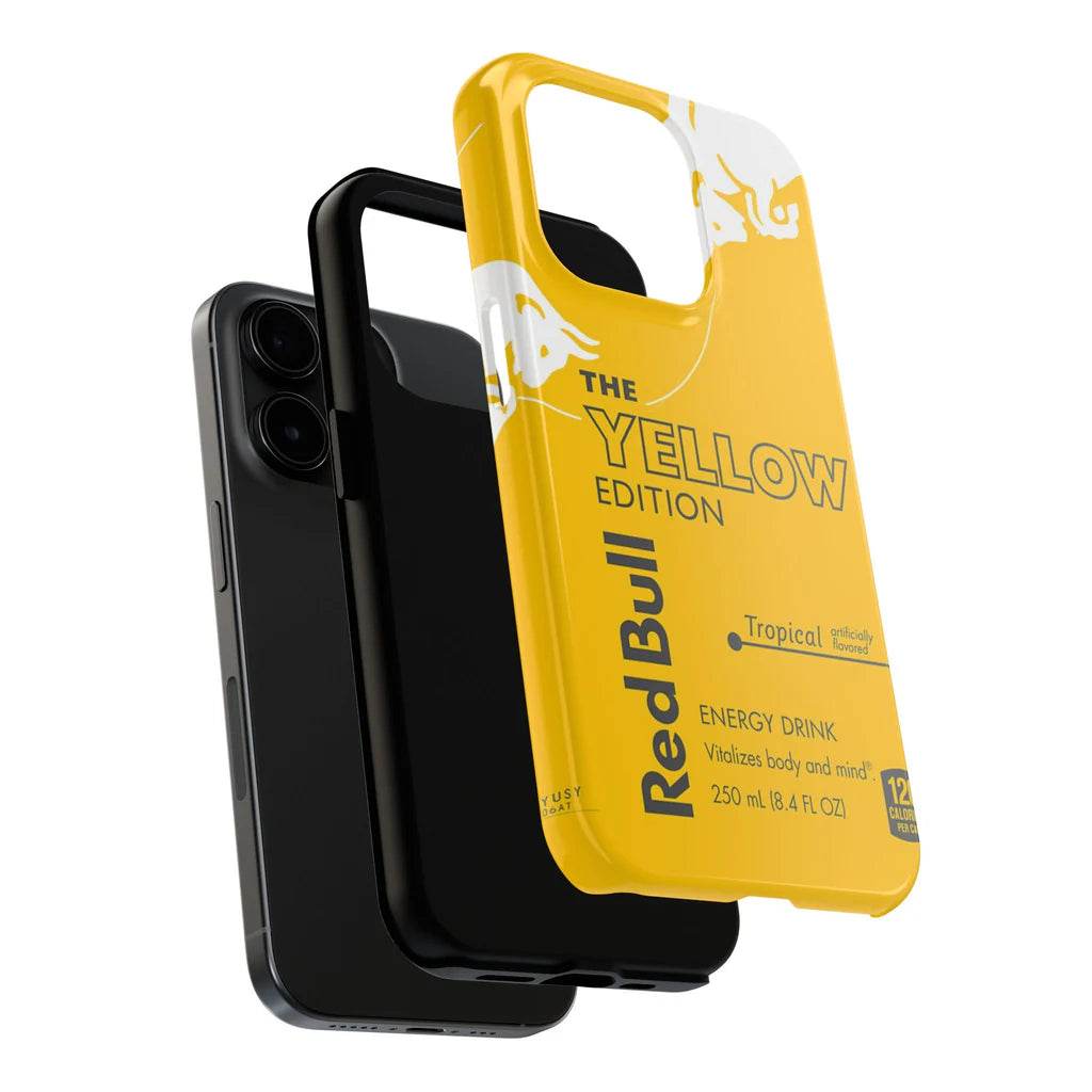 Yellow - Red Bull Phone Case Dual Protection Matte/Glossy Compatible MagSafe for iPhone Samsung RB030 - yTagCase
