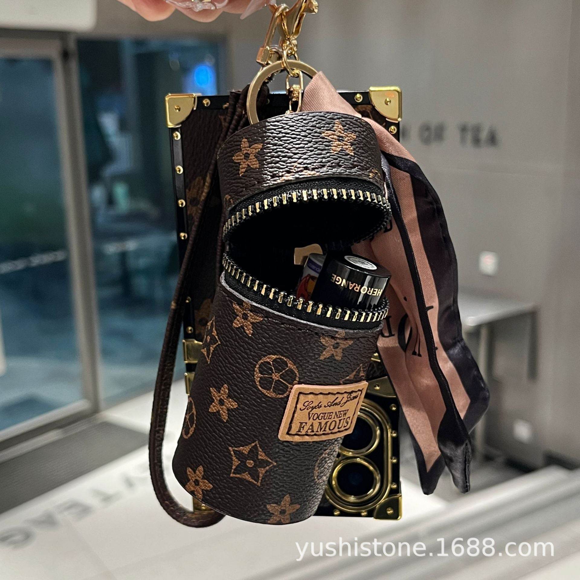 Brown LV Trunk Collection Phone Case With Organizer Bag | LX014 - yTagCase