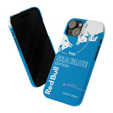Dual Protection Sea Blue Red Bull Case - MagSafe Compatible & Matte/Glossy Finish for Samsung S23 Ultra