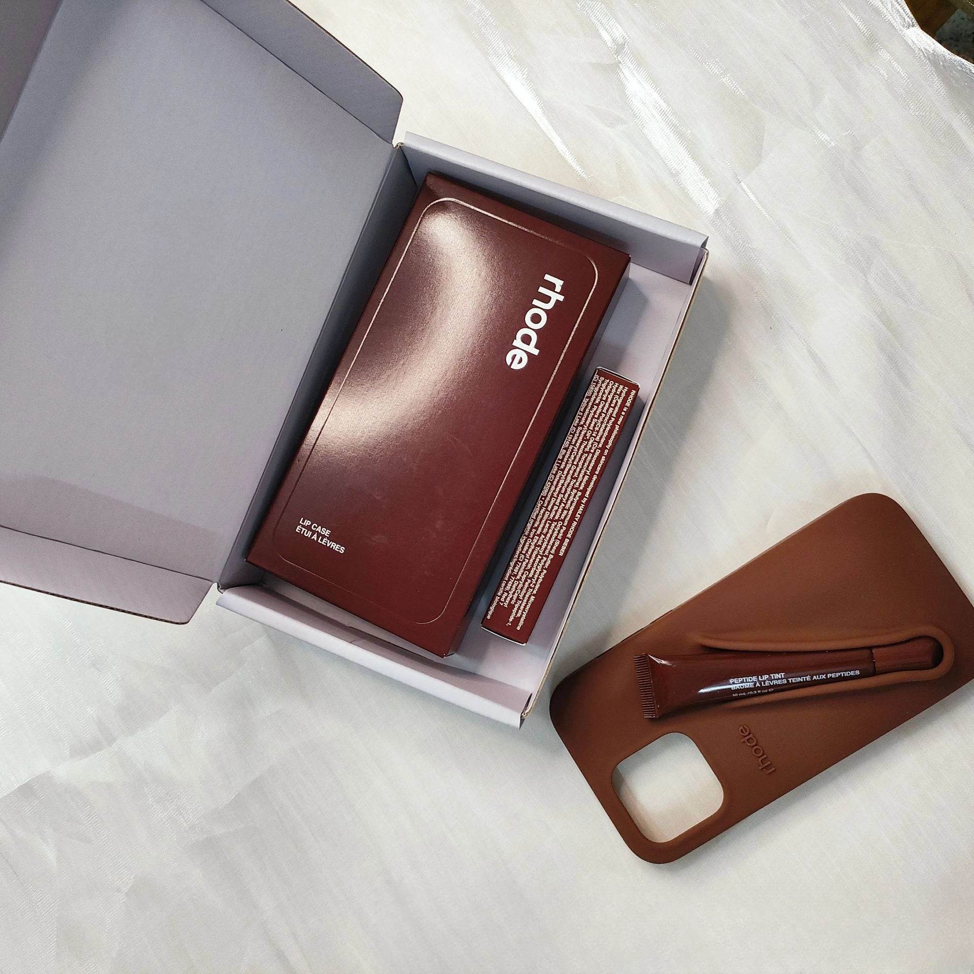 Espresso Color Case + Lipstick + Stickers 3-Piece Set Rhode Phone Case MT001 - yTagCase
