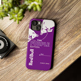 MagSafe Compatible Red Bull Phone Case, dual-shell design for drop protection, purple matte/glossy option for iPhone Samsung