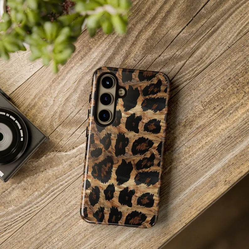 Cheetah Print Phone Case - Stylish Animal Texture Protective Cover for iPhone 14 Plus, Samsung Galaxy S24 Ultra LP35 - yTagCase