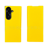 Yellow Flat LV Pattern Phone Case with fade-resistant coating and magnetic closure for Samsung Fold7 aesthetic statement piece