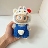 Stylish headpiece and pants for Labubu doll