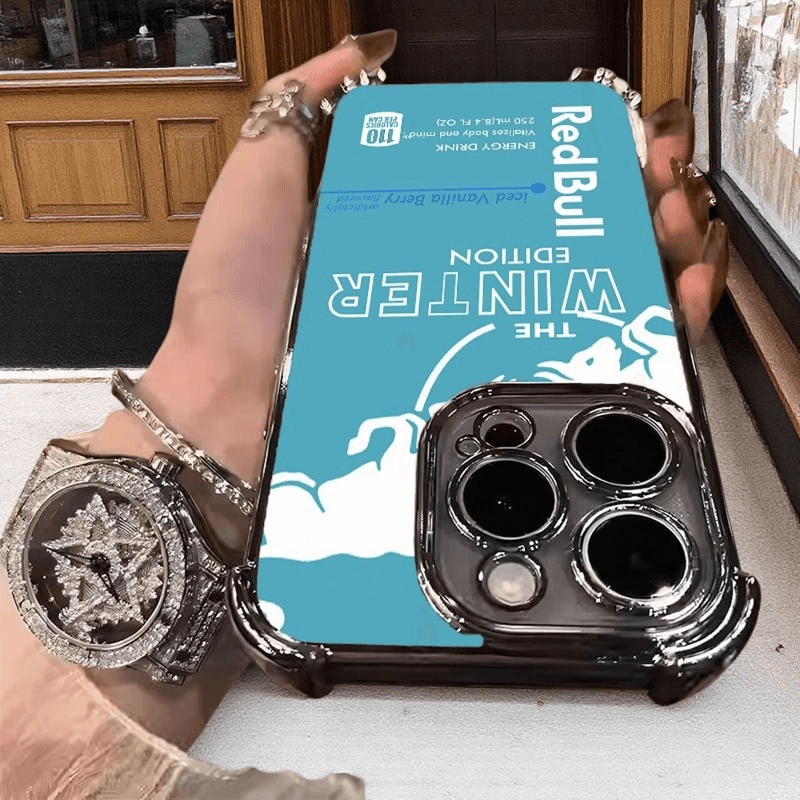 Glacier Blue Green Red Bull Phone Case - Durable Military Grade Protection with 4 Corner Airbags for iPhone Samsung Google RB07 - yTagCase