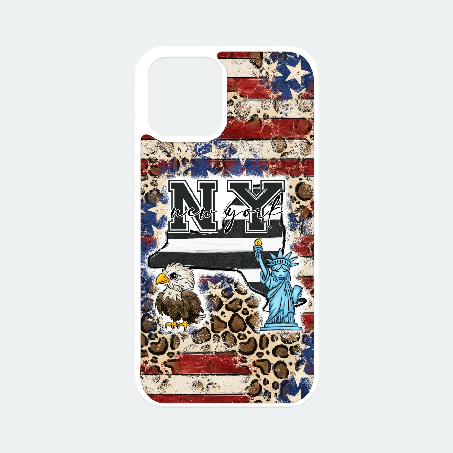 Cheetah print iPhone 14 Plus phone case with military-grade protection