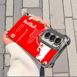 Red Bull Phone Case with military-grade protection for iPhone Samsung Google, shockproof cover with vibrant bull design.