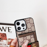 GG Pattern Phone Case with Crossbody Strap fade-resistant coating cottagecore vibe for iPhone