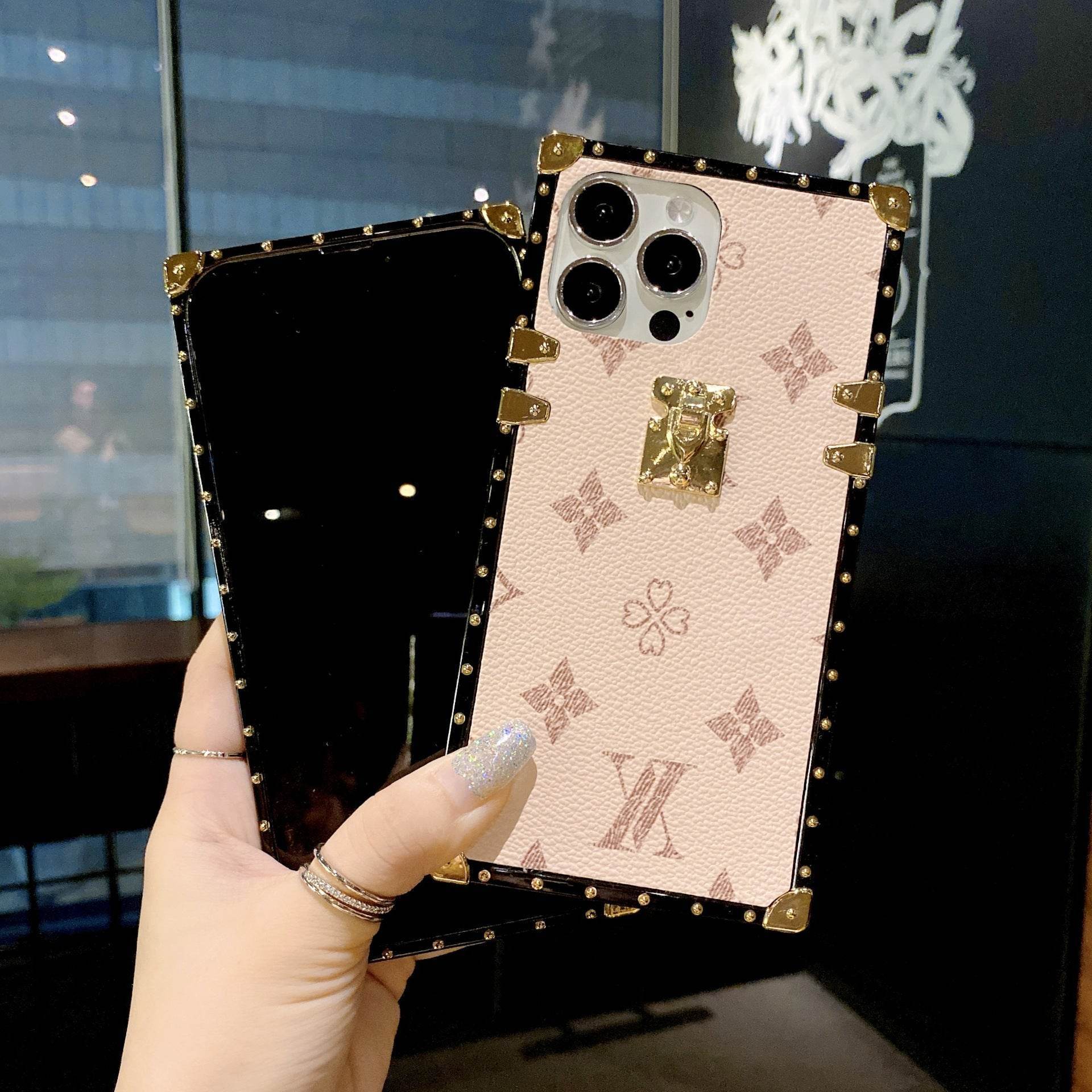 Beige LV Trunk Series Phone Case LX005 | Luxury Louis Vuitton Inspired iPhone & Samsung Case - yTagCase