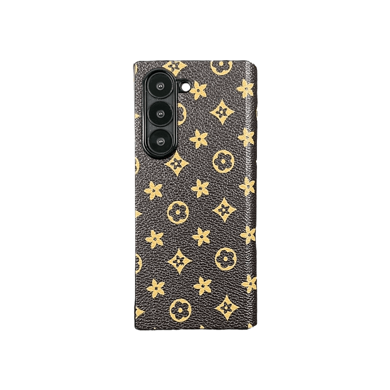 Brown LV Element Phone Case | Metal Flip Cover & Full Protection | LX049 - yTagCase